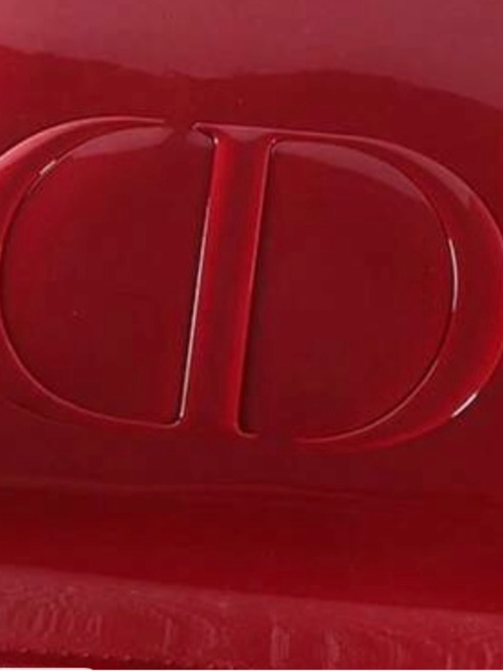 Dior Glossy Red CD Embossed Phone Case